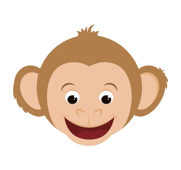 Icona della scimmia. Disegno animale. Grafico vettoriale — Vettoriale Stock