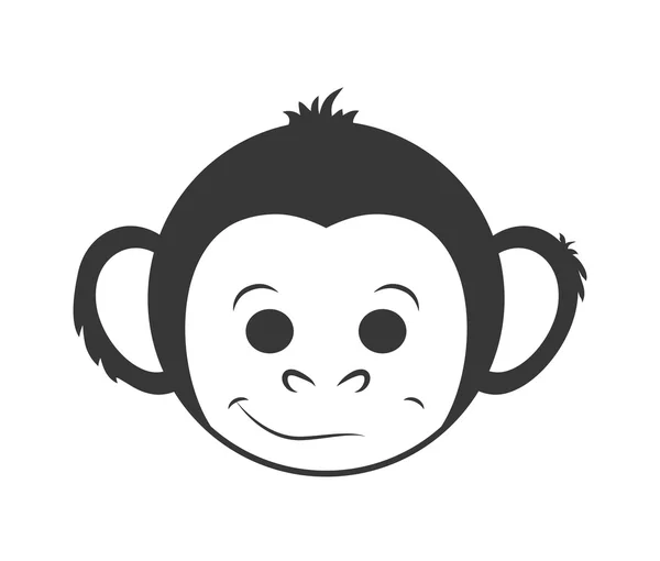 Icono de mono. Diseño animal. Gráfico vectorial — Vector de stock