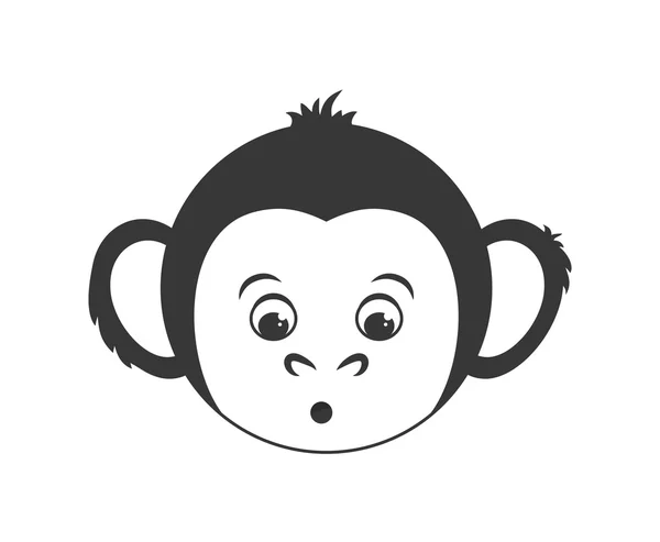 Icono de mono. Diseño animal. Gráfico vectorial — Vector de stock