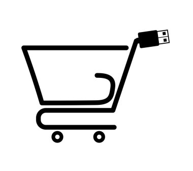 USB simge. ağ tasarımı. Vektör grafiği