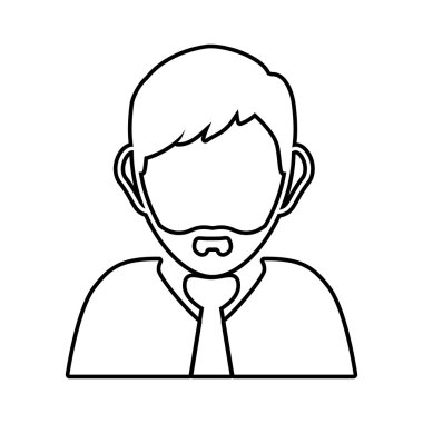 Erkek avatar simge. adam tasarım. Vektör grafiği