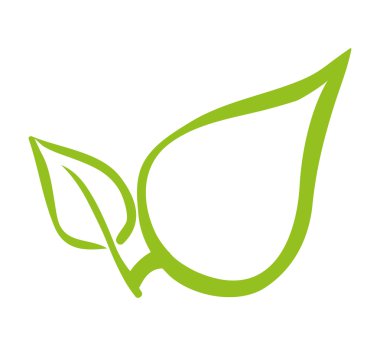 Yaprak yeşil simge. Endüstriyel Tesis tasarımı. Vektör grafiği