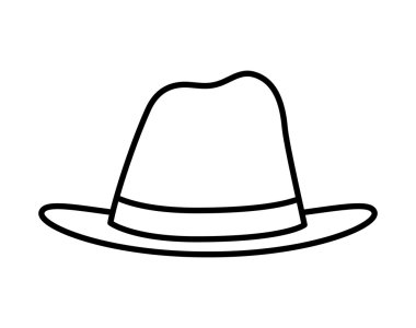 Şapka simgesi. erkek kumaş tasarım. vektör grafiği