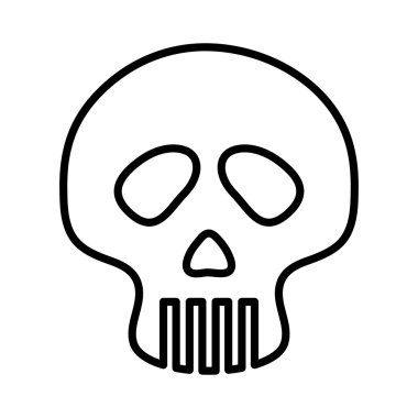 Kafatası simgesi. Ölü tasarım. vektör grafiği