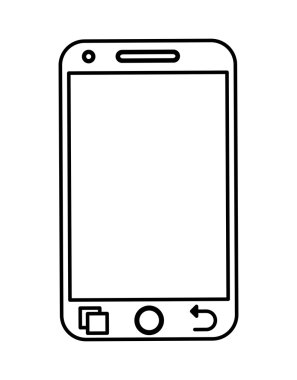 Akıllı telefon simgesi. Teknoloji tasarım. vektör grafiği