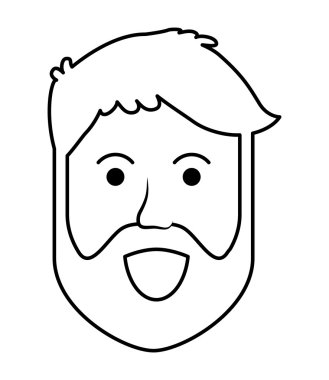 Erkek avatar simge. adam tasarım. Vektör grafiği
