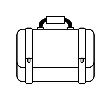 Bavul simgesi. Çanta ve iş tasarımı. vektör grafiği