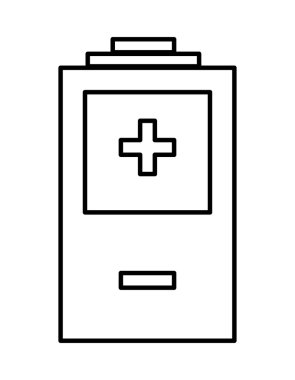 Pil simgesi. Enerji tasarım. vektör grafiği