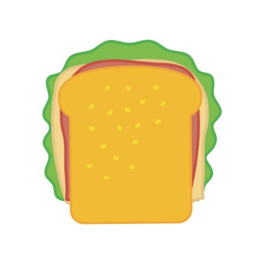 sandviç simgesi. Fast food tasarım. vektör grafiği