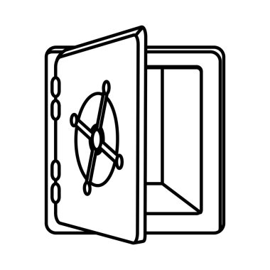 Kasa simgesi. Mali madde tasarım. vektör grafiği