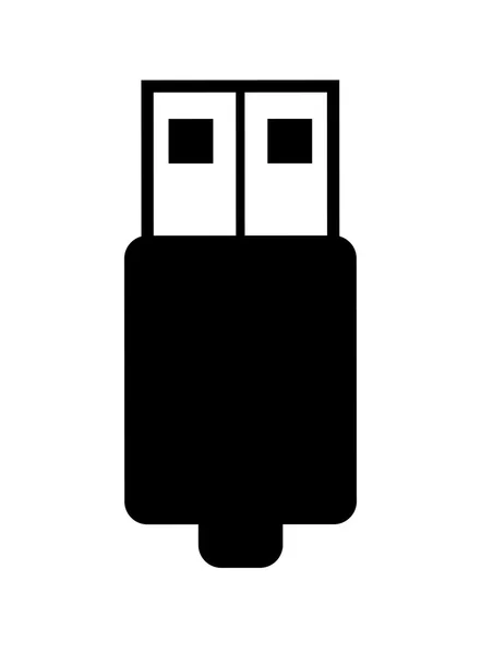 Icono USB. diseño de red. Gráfico vectorial — Vector de stock