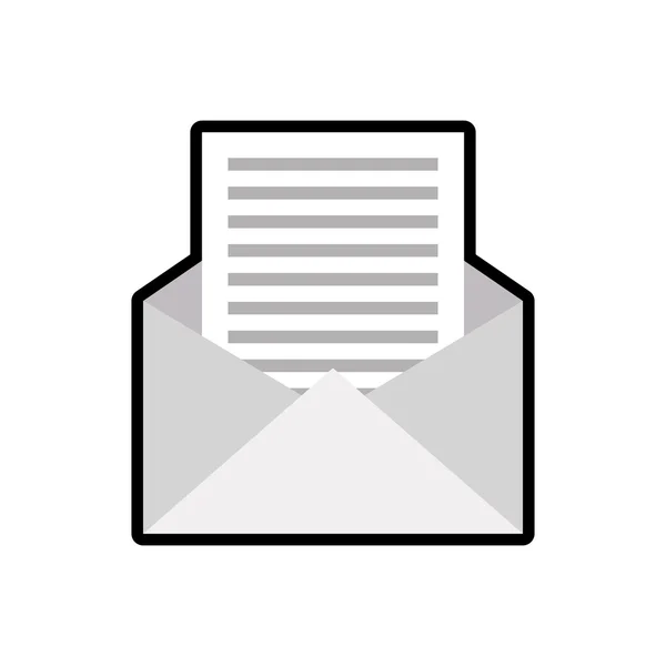 Icono de sobre. Diseño de correo electrónico. Gráfico vectorial — Vector de stock