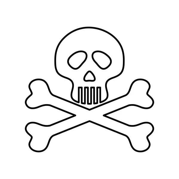 Totenkopf-Symbol. Totes Design. Vektorgrafik — Stockvektor