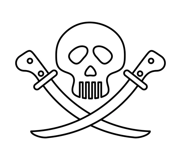 Totenkopf-Symbol. Totes Design. Vektorgrafik — Stockvektor