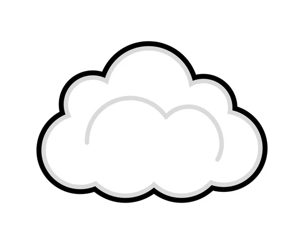 Значок облака. Погодный дизайн. векторная графика — стоковый вектор