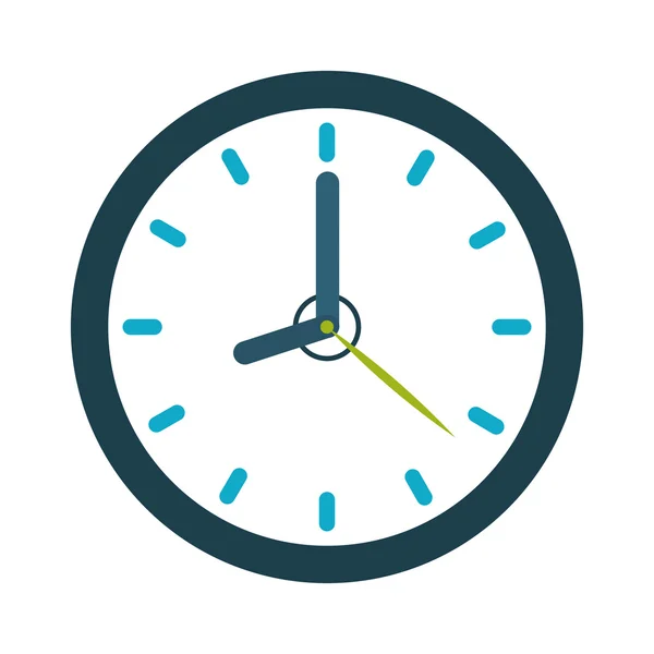 Icono del reloj. Diseño de tiempo. gráfico vectorial — Archivo Imágenes Vectoriales