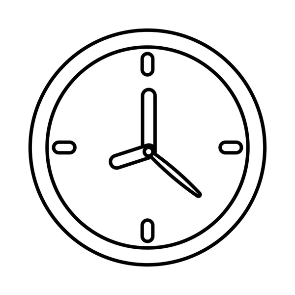 Icono del reloj. Diseño de tiempo. gráfico vectorial — Archivo Imágenes Vectoriales