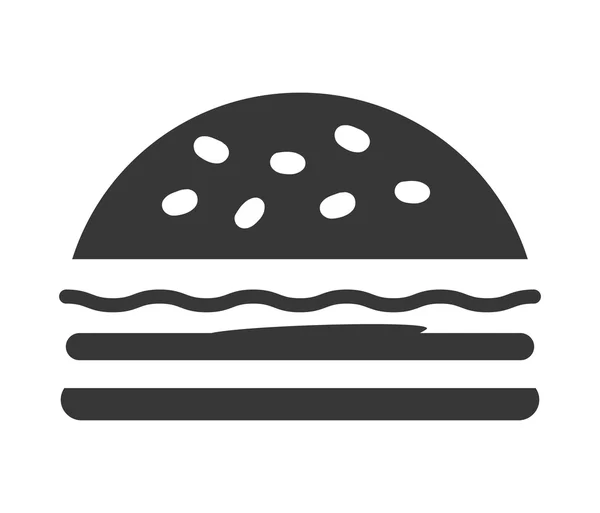 Icono de hamburguesa. Diseño de comida rápida. gráfico vectorial — Vector de stock