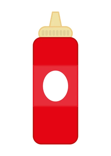 Icono de botella de salsa. Diseño de comida rápida. gráfico vectorial — Vector de stock