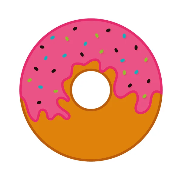 Икона пончика. Дизайн фаст-фуда. векторная графика — стоковый вектор