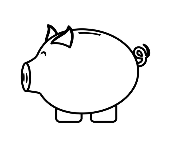 Piggy pictogram. Financiële item ontwerp. vectorafbeelding — Stockvector