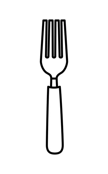 Icono de tenedor. Diseño de cubertería. gráfico vectorial — Archivo Imágenes Vectoriales