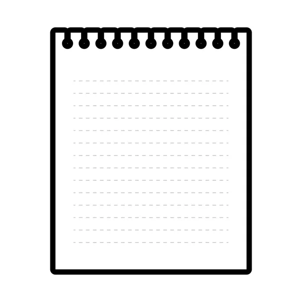 Het pictogram van de notebook. Stuk papier. vectorafbeelding — Stockvector