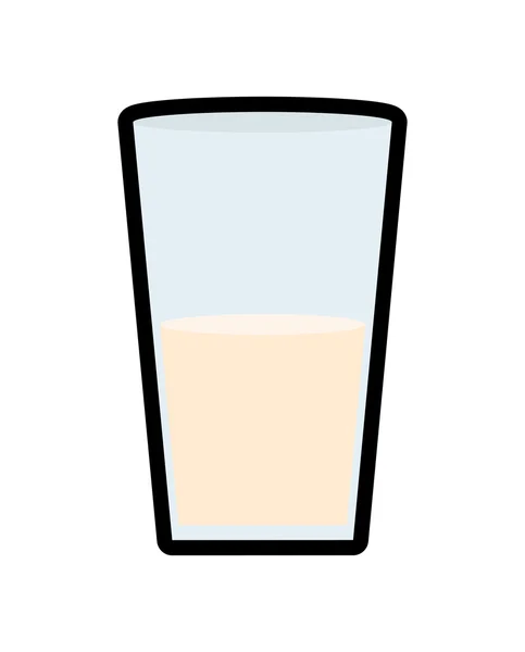 Icono del vaso de leche. Alimento orgánico y saludable. gráfico vectorial — Archivo Imágenes Vectoriales