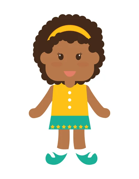 Little girl icon. Kid design. vector graphic — Stock Vector