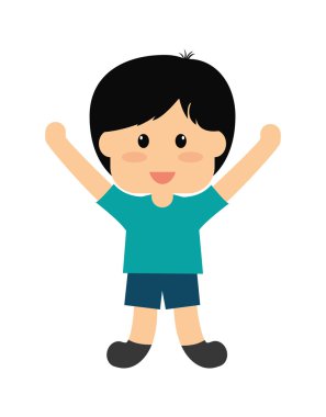 küçük çocuk simgesi. Evlat tasarım. vektör grafiği