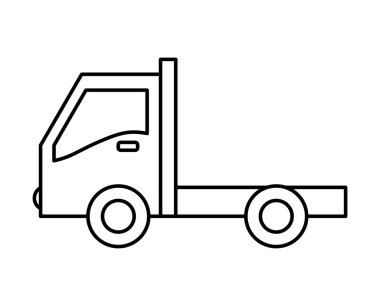 kamyon simgesi. teslim tasarım. vektör grafiği