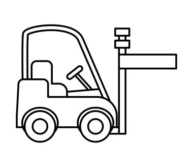 Forklift simgesi. teslim tasarım. vektör grafiği