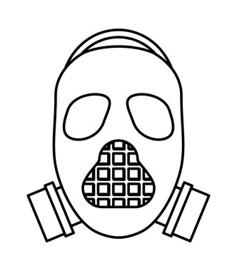 maske simgesi. Silahlı Kuvvetler. vektör grafiği