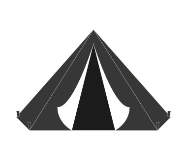 çadır simgesi. Silahlı Kuvvetler. vektör grafiği