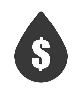 siyah damla simgesi. Benzin istasyonu. vektör grafiği