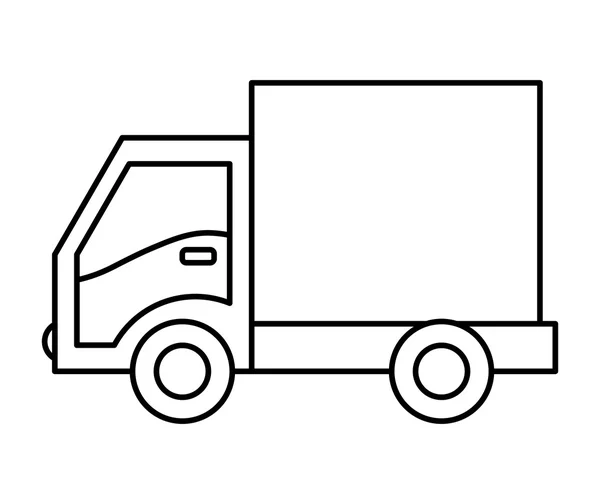Ikona samochodu ciężarowego. Dostawa konstrukcji. grafika wektorowa — Wektor stockowy