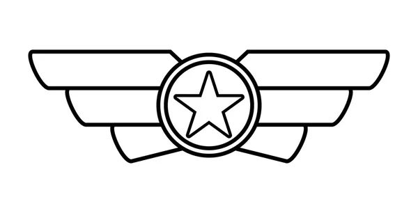 Icono de la medalla. Fuerzas armadas. gráfico vectorial — Archivo Imágenes Vectoriales