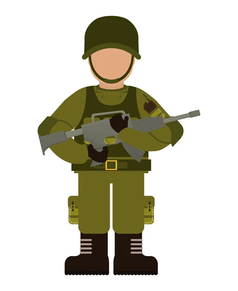 Soldier icon. Armed forces. vector graphic — Stock Vector