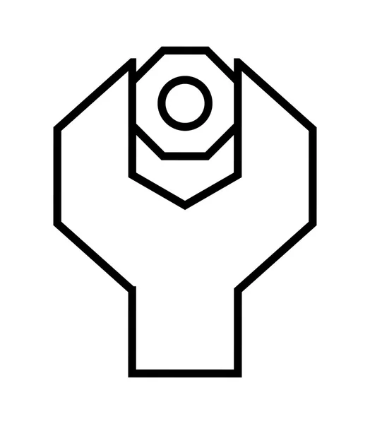 Икона гаечного ключа. дизайн инструментов. векторная графика — стоковый вектор
