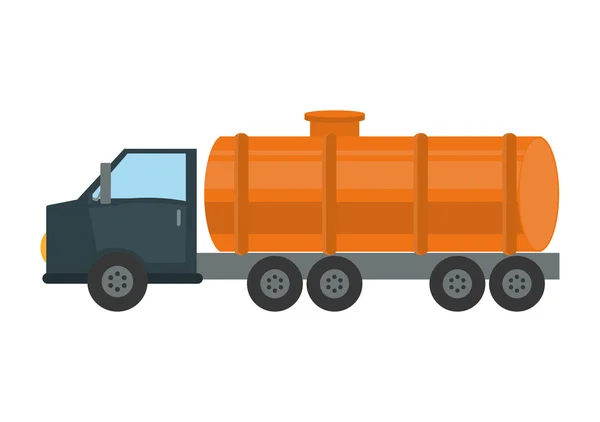 Icono del camión. Gasolinera. gráfico vectorial — Vector de stock