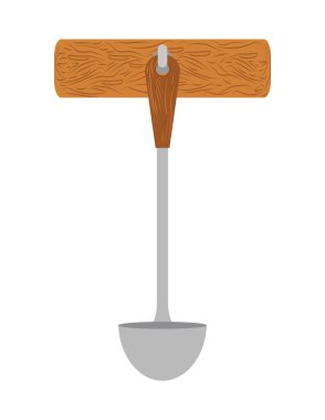 kaşık simgesi. Çatal bıçak takımı ve menü. vektör grafiği