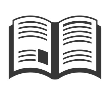 Kitap simgesi. Okuma kavramı. Vektör grafiği