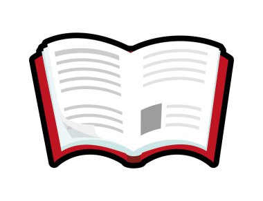 Kitap simgesi. Okuma kavramı. Vektör grafiği