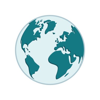 Dünya con. gezegen kavramı. Vektör grafiği