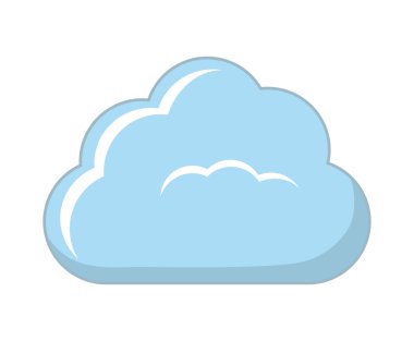 Bulut simgesi. Hava kavramı. Vektör grafiği