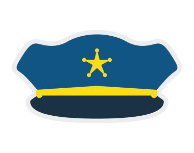 Polis şapkası. Adalet ve hukuk. vektör grafiği