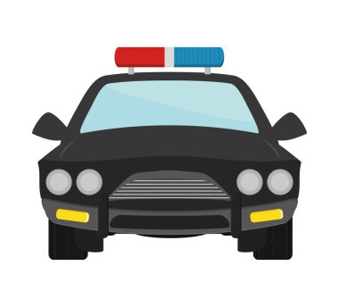 Polis araba simgesi. Adalet ve hukuk. vektör grafiği