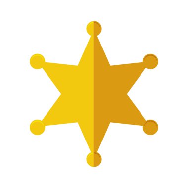 Altın yıldız simgesi. Adalet ve hukuk. vektör grafiği