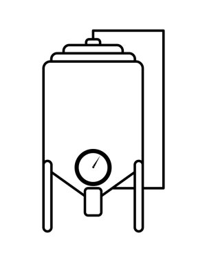 Metal makine simgesi. Sanayi. vektör grafiği