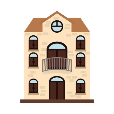 Bina simgesi. Mimari tasarım. vektör grafiği